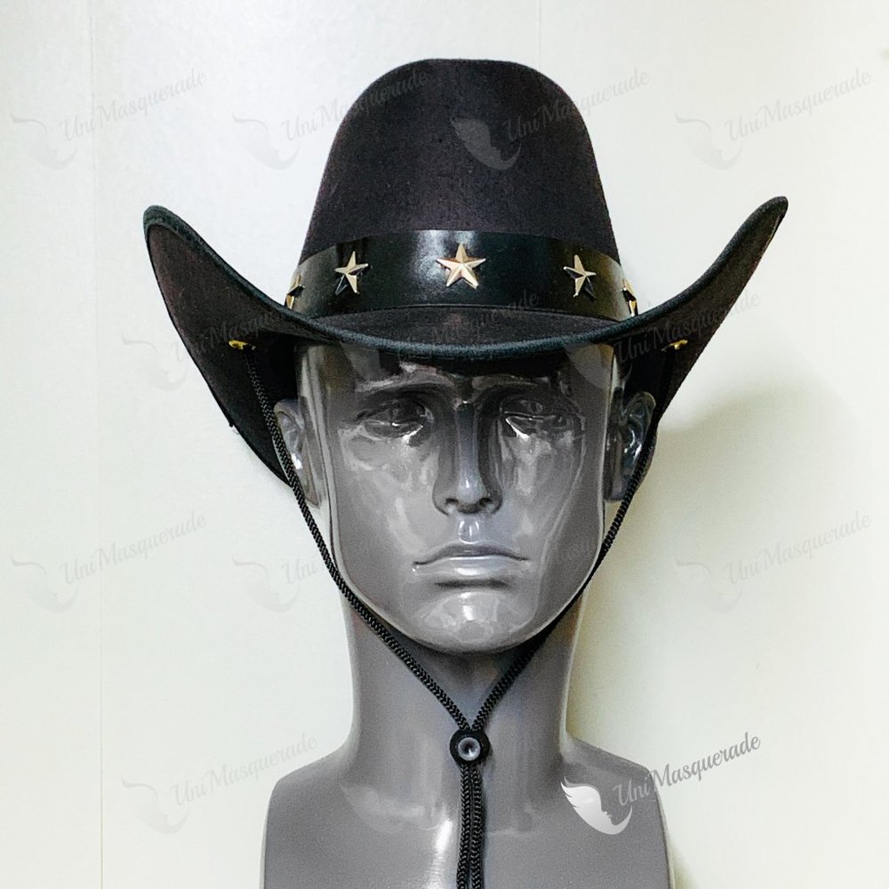 Black Cowboy Party Hat With Star